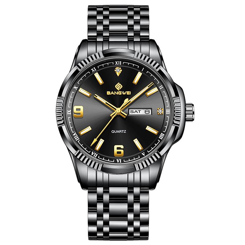 BANGWEI Ladies Watch Business Women's Watch Calendar Luminous Clock Quartz Stainless Steel Strap Fashion Watch for Women reloj