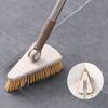 Shower Brush Triangular Head Floor Scrub Brush with Long Handle Tile Tub Scrubber Stiff Bristles for Bathroom Kitchen Wall