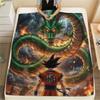 Dragon Ball Flannel Blanket, High Quality Comfortable for All Seasons, Home Decor, Warmth and Comfort