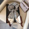 Long oblique corner scarf silk scarf high-end fashion versatile scarf streamer strap bag simulation silk Korean version scarf