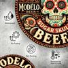 Metalen Wandposter Rond Schedelbord voor Bar Huis Pub Waterdicht Buiten Decor