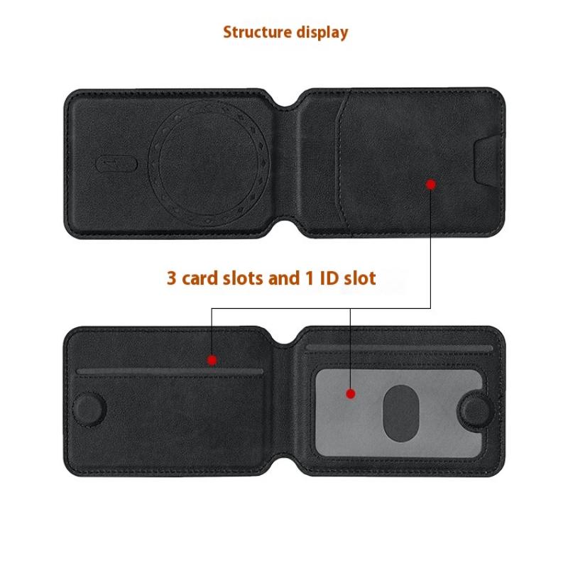 1 Bucată Portofel din Piele Suport Magnetic pentru Carduri Pentru Seria Phone16/15/14/13/12 cu Suport Ajustabil Portofel Magnetic Magsafe Suport