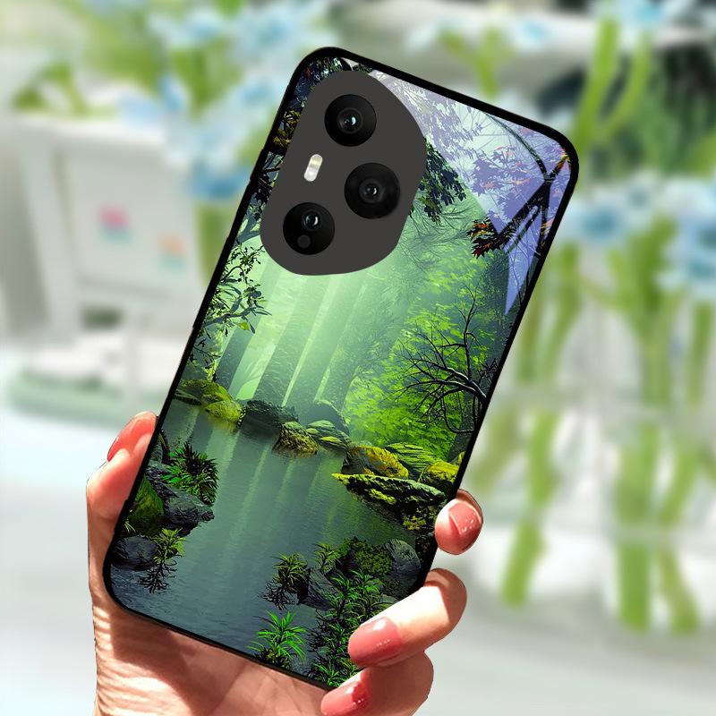 For Honor 400 Pro 5G Case Luxury Tempered Glass Anti-Fall Cover For Honor400 Pro 400Pro Phone Back Shell Shockproof Fundas Capa