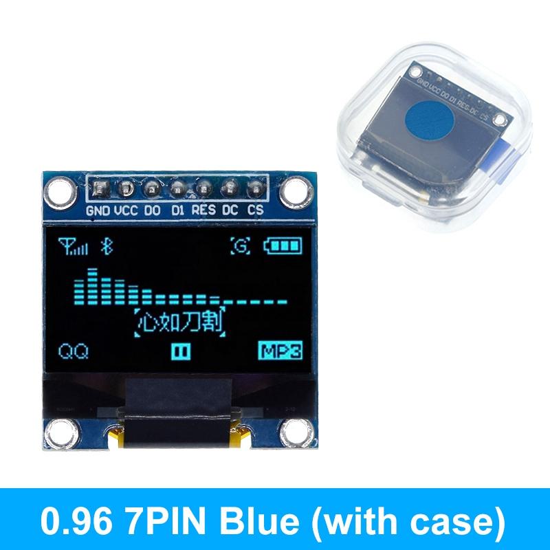 TZT 0.96 inch OLED 4PIN 7PIN  IIC Serial White Display Module 128X64 I2C SSD1306 12864 LCD Screen Board  for Arduino