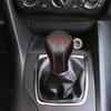 Gear Shift Knob Cover Black Leather + Red Stitch for