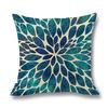 Home Ocean Wave Digital Printed Throw Pillow Linen Cushion Waist Pillow Case