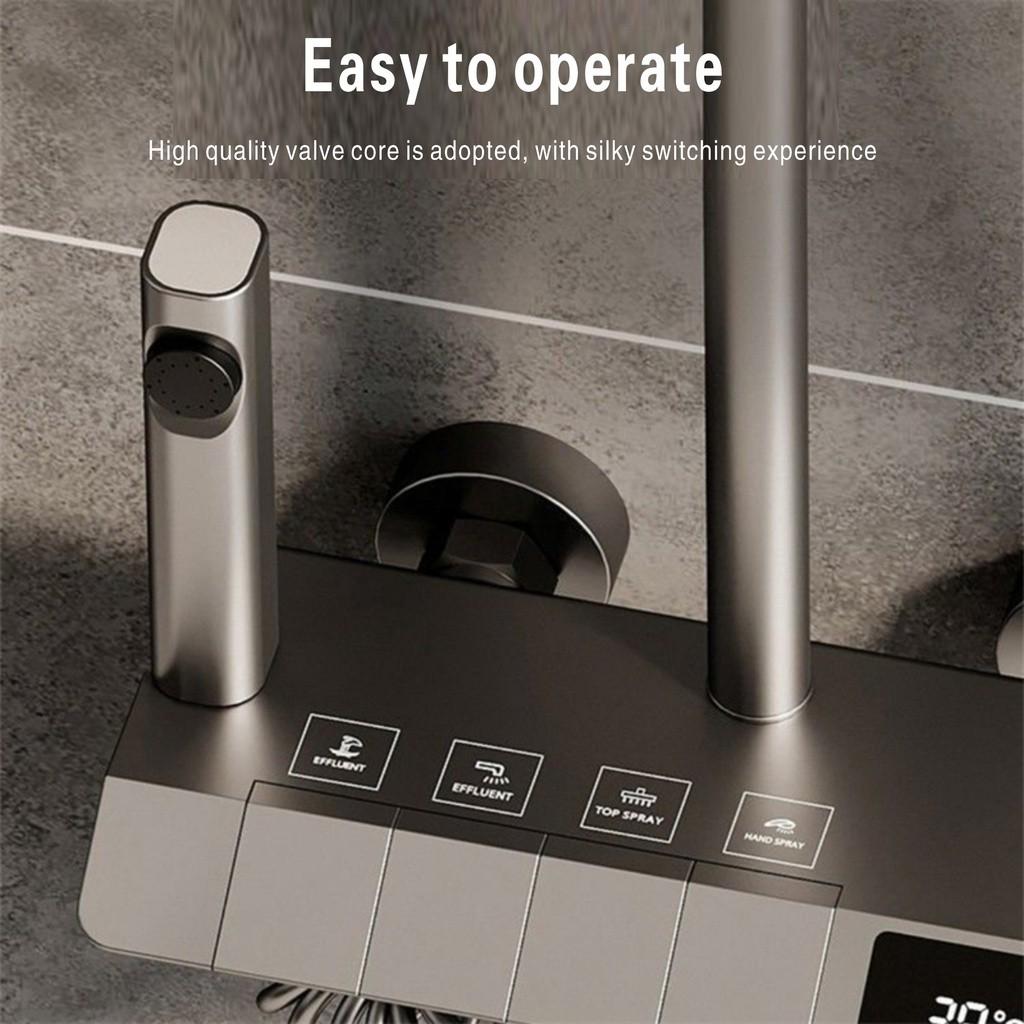 Brass Shower Head Shower Digital Display Shower Set Shower In Bathroom Shower Mixer