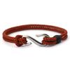S Shape Fish Hook Double Layer Bracelet Men Women Handmade Milanese Rope Stainless Steel Hand Rope Beach Jewelry Accessories