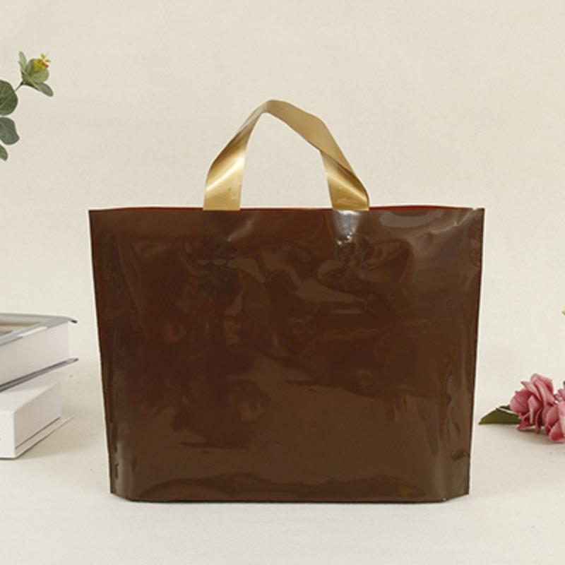 Thick Colored Tote Pocket Plastic Gift and Clothing Packag Bags Shopping Pouch DIY Handmade Clothing Stationery Dessert Cake Multi Functional Handbag