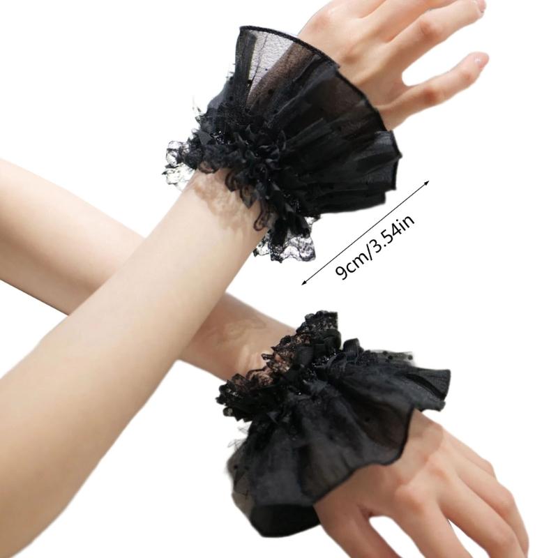 False Lace Cuffs Sweater Decorative Wristband Hoodie Flared Sleeves Detachable