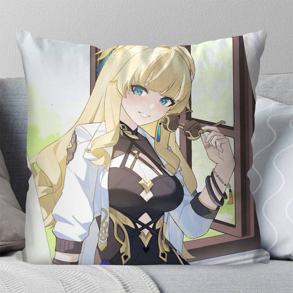 Songque Animated Game HHonkai Impact Rd Pillow Case Fashion Square Pillowcase Bedroom Sofa Room Ins Decoration Leisure