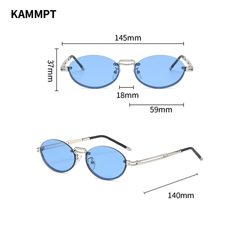 New Vintage Small Oval Frame Sunglasses Trendy Fashion Personalized Men Women Eyewear Top Brand Designer Male Female Shades