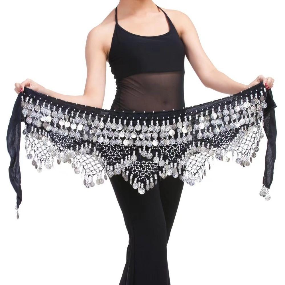 Creative Belly Dance Waist Chain Glitter Sequins Bellydance Coins Belt  Dance Costume