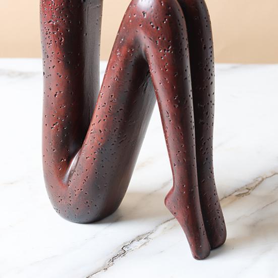 Abstrakte Strichmännchen-Figur Moderne minimalistische sitzende Mann-Harz-Statue Skulptur Haus Büro Schreibtischdekoration