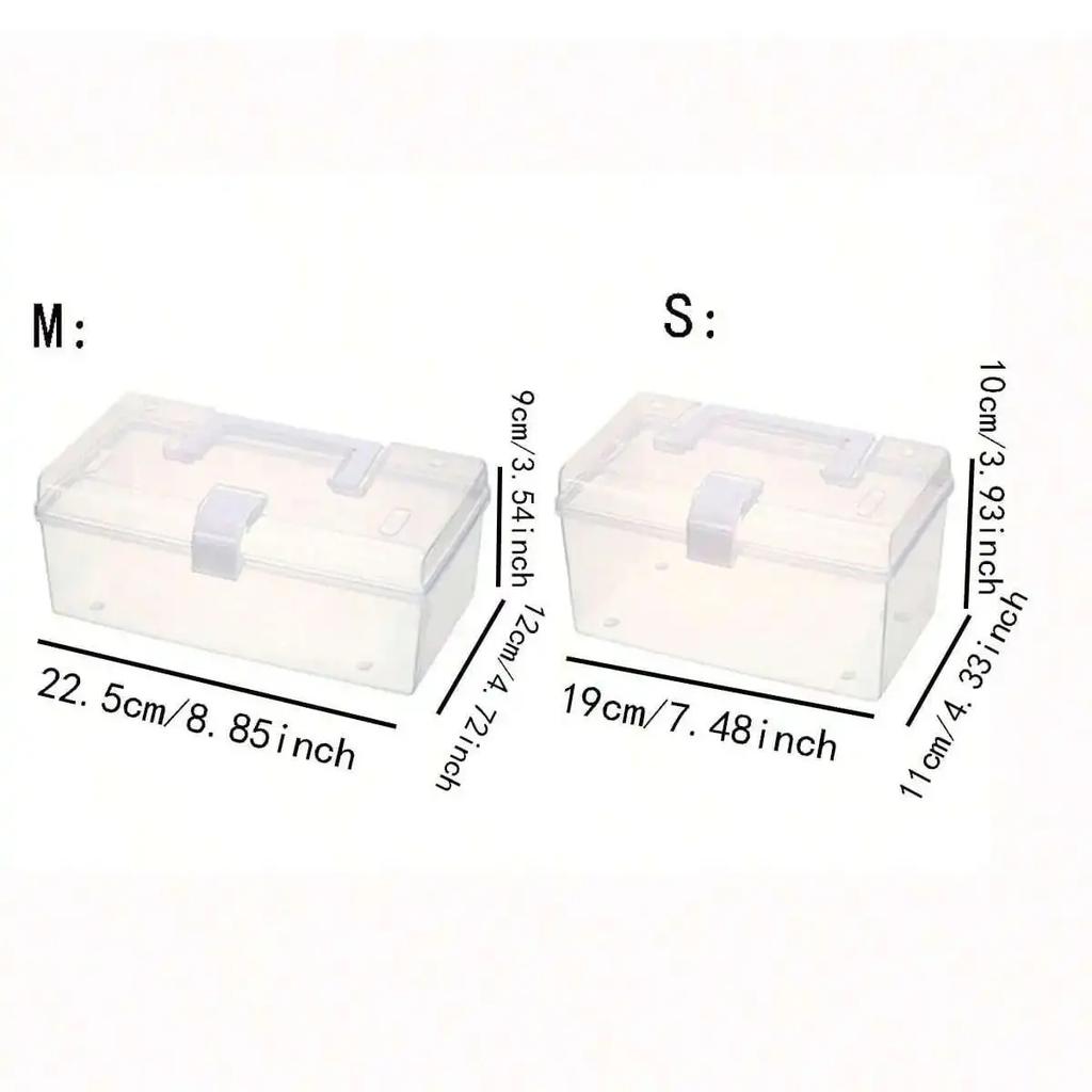 Large Capacity Storage Box Foldable Multifunctional Plastic Portable Makeup Hairpin Organizer Nail Art Jewelry Box