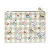 Sanrio Flat Pouch Set Hanamaru Ghost Polyester Cotton Steel 931021 (Always Together!)