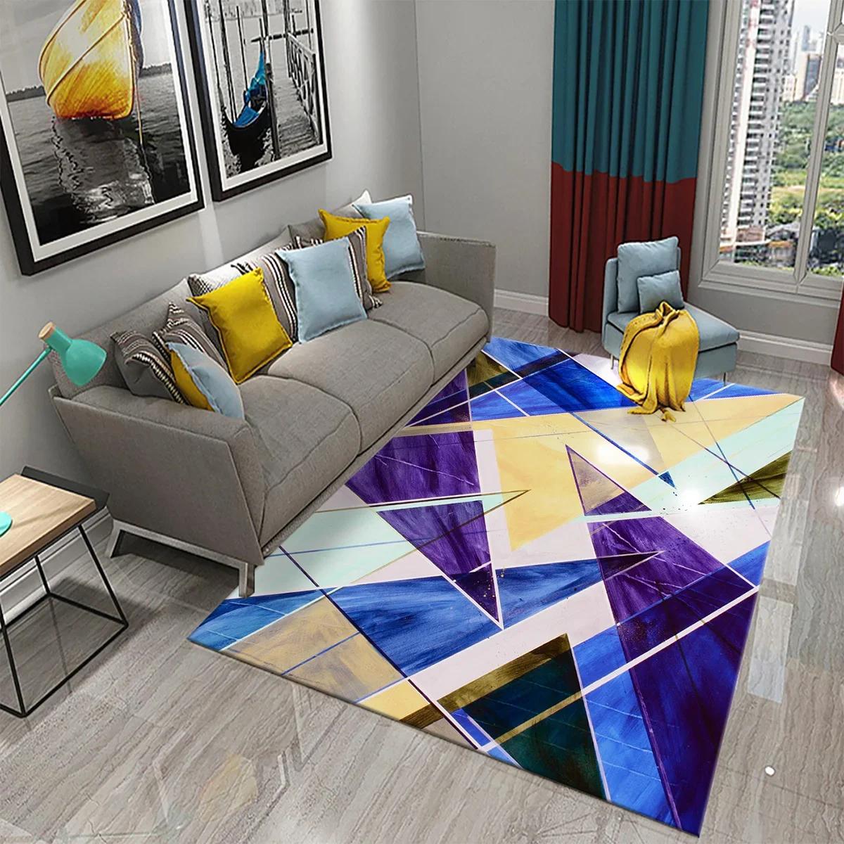 

3D Nordic Marble Geometric Carpet Teenager Room Decoration Carpets for Living Room Bedroom Rug Non-slip Area Rugs Home Floor Mat 40x60cm
