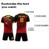 Customizable Two Piece Soccer Jersey Set Lightweight Breathable Fabric Athletic Fit Sportswear for Training and Matches
