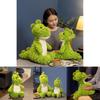 Adorable Cartoon Avocado Green Dinosaur Plush Toy For Kids Soft Cuddly Doll