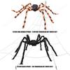 Halloween Spider Props Decoration 50'' Giant Scary Spider+200'' Triangular Giant Spider Web for Halloween Yard Lawn Party Decor