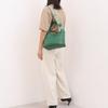 Cowhide Dot Embroidery 2-Way Tote Bag S