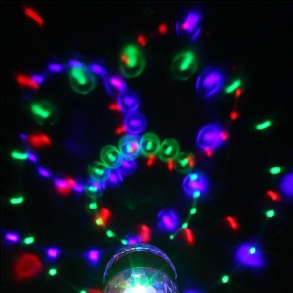 E27 6W Double-headed LED Ball Stage Light Rotating Lamp KTV Club Party Christmas Decoration