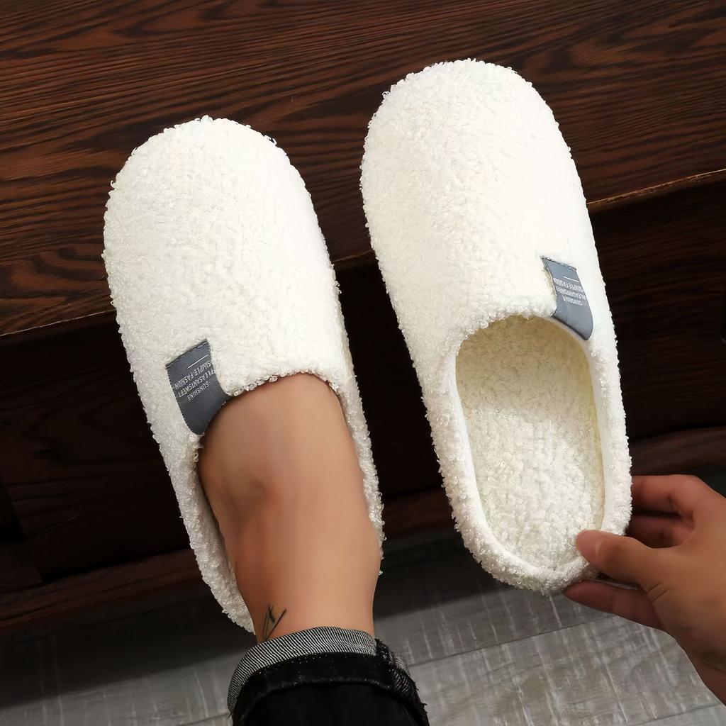 **Pantofole in Cotone Peluche da Donna Nuove Autunno Inverno Casa Interno Suola Morbida Silenziose Calde Pantofole da Casa Morbide per Coppia**