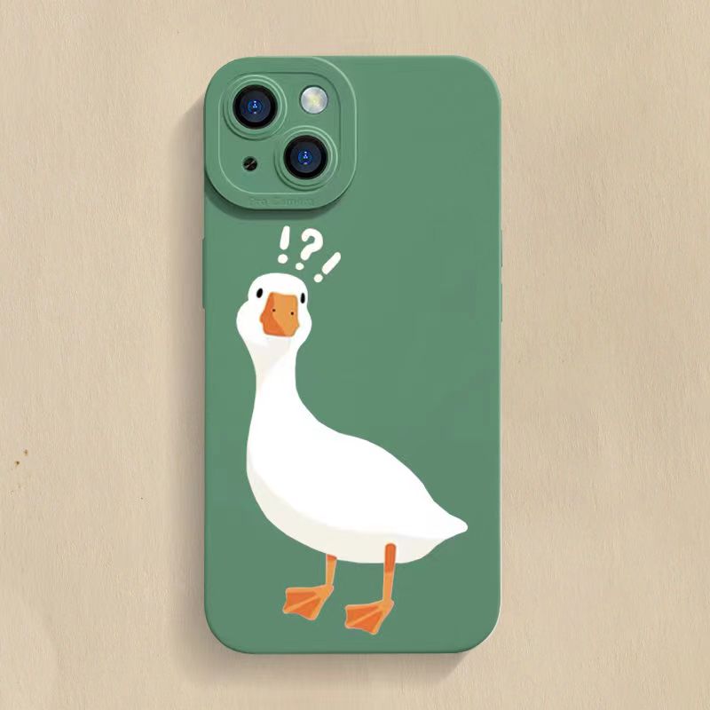 

New Fun Duck Silicone Case For iPhone 16 15 14 13 12 11 Pro Max XS X XR 7 8 SE Back Cover Clear Funda iPhone 13 Mini