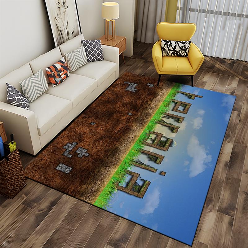 Terraria Earthy Game-Themed Design Non-slip Rug Suitable for Living Room and Bedroom Sofas