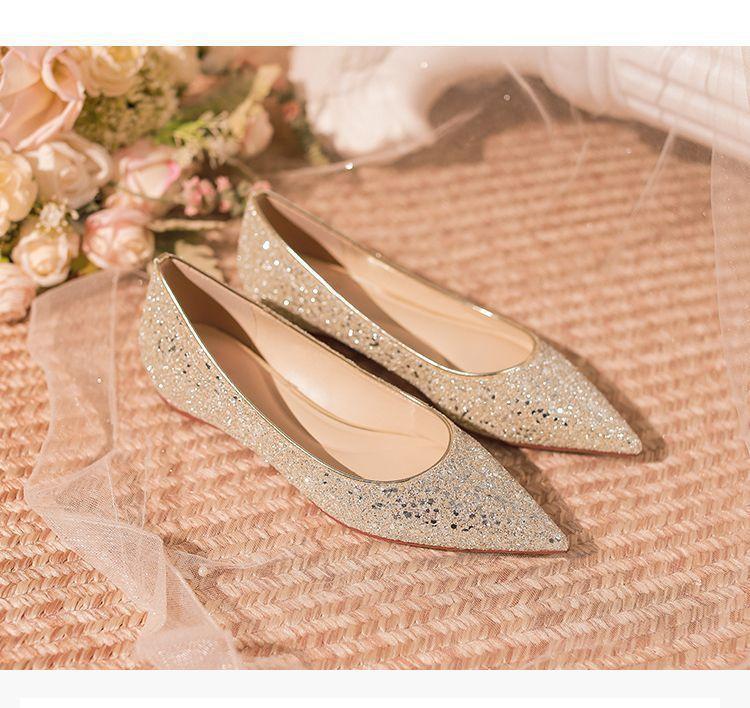 Fashion French Pointed Women's Soft-soled Single Shoes 2025 Spring and Summer New Versatile, Comfortable and Not Tired Flat-soled Single Shoes