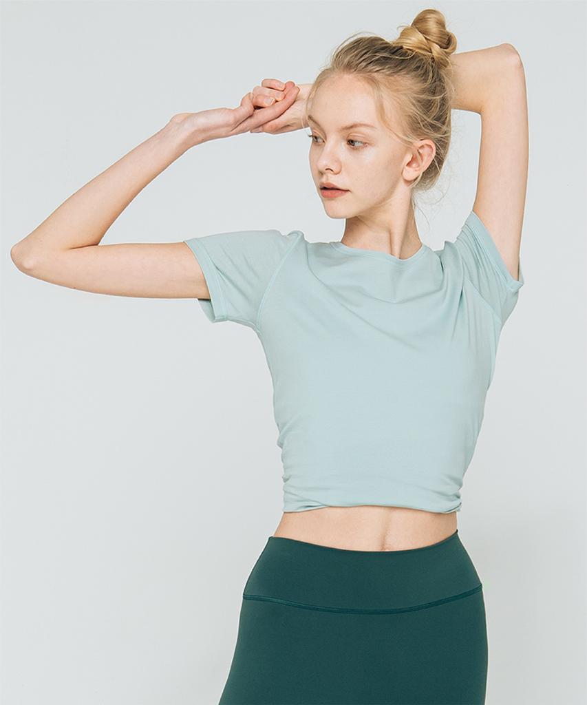LOVEYOURBODY Pima Cotton Basic Short Sleeve T-Shirt (Mint)