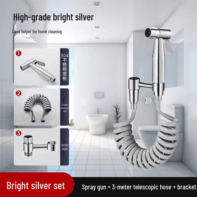 Wall-Mounted Dual Outlet Faucet for Mop Sink & Washing Machine
