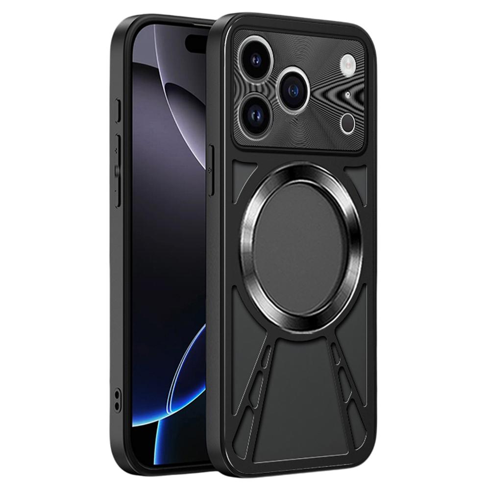 Für iPhone 17 Pro Hülle Magnetische Hülle Hohle Wärmeableitung PC+Silikon Handyhülle