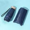 New Macaron Color Five-Fold Ultra-Light Sun Protection Compact Mini Umbrella with Buckle Handle