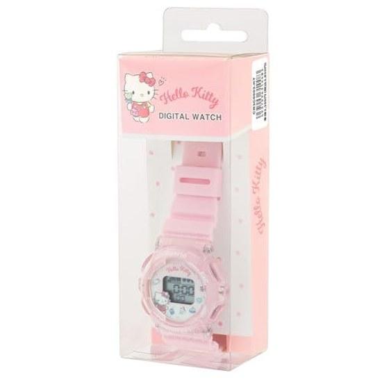 Sun Flame Co. Wristwatch J-Axis Sanrio Hello Kitty Digital Watch Backlight Alarm Function CR3C0003-KT Girls Pink