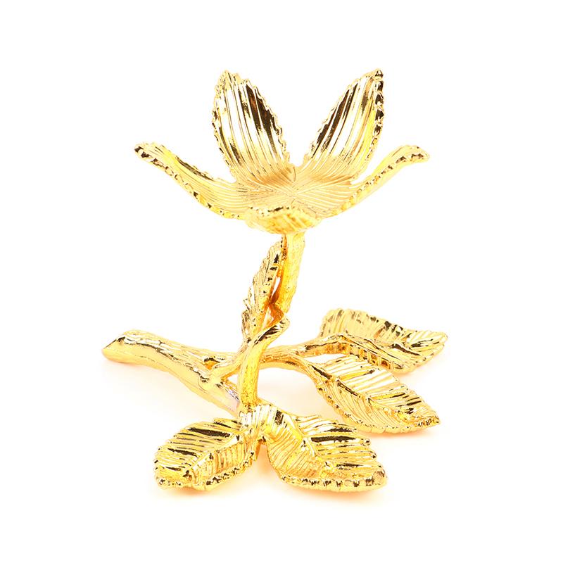 Ball Base Gold Sliver Tree Leaf Shape Metal Holder Sphere Stone Support
