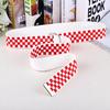 Nylon Canvas Belt For Students With Double Ring Buckle And Plaid Print For Casual Wear