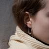 Premium Temperament Irregular Texture Plain Ring S925 Silver Needle Ear Buckle Earrings Niche Daily Commuting Must Enter Earrings Women