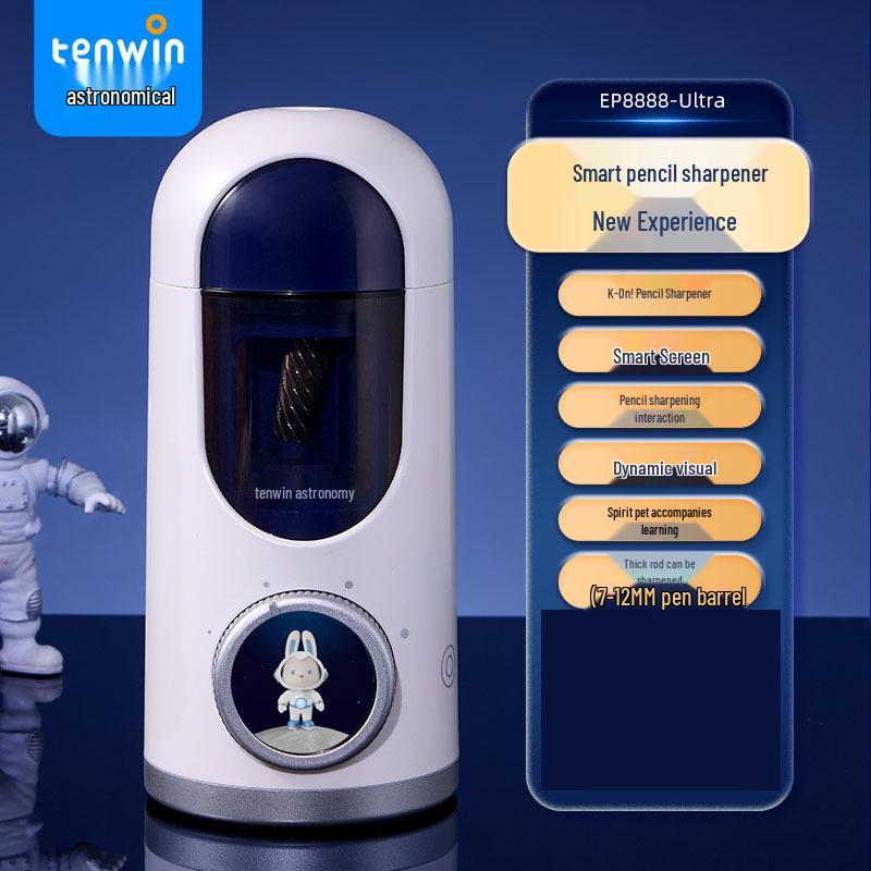 Silent Intelligent AI Electric Pencil Sharpener for Students - Large Caliber & Fully Automatic