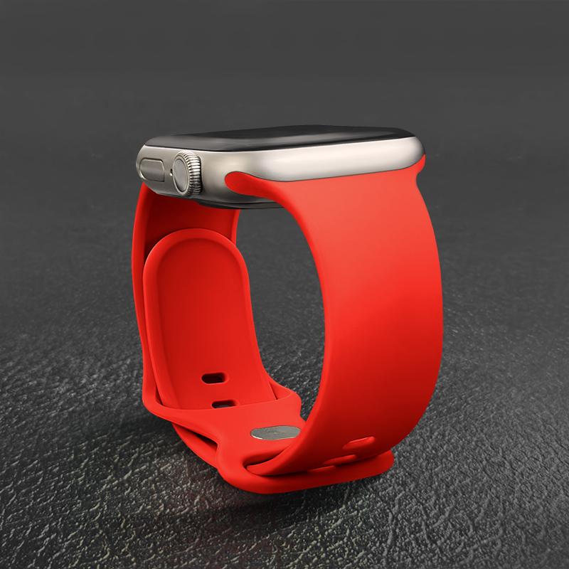 Sport Silicone Strap For Apple Watch Bands 44mm 46mm 42mm 45mm 41mm 49 40mm Correa Bracelet iWatch series 10 11 9 8 7 ultra 3 SE