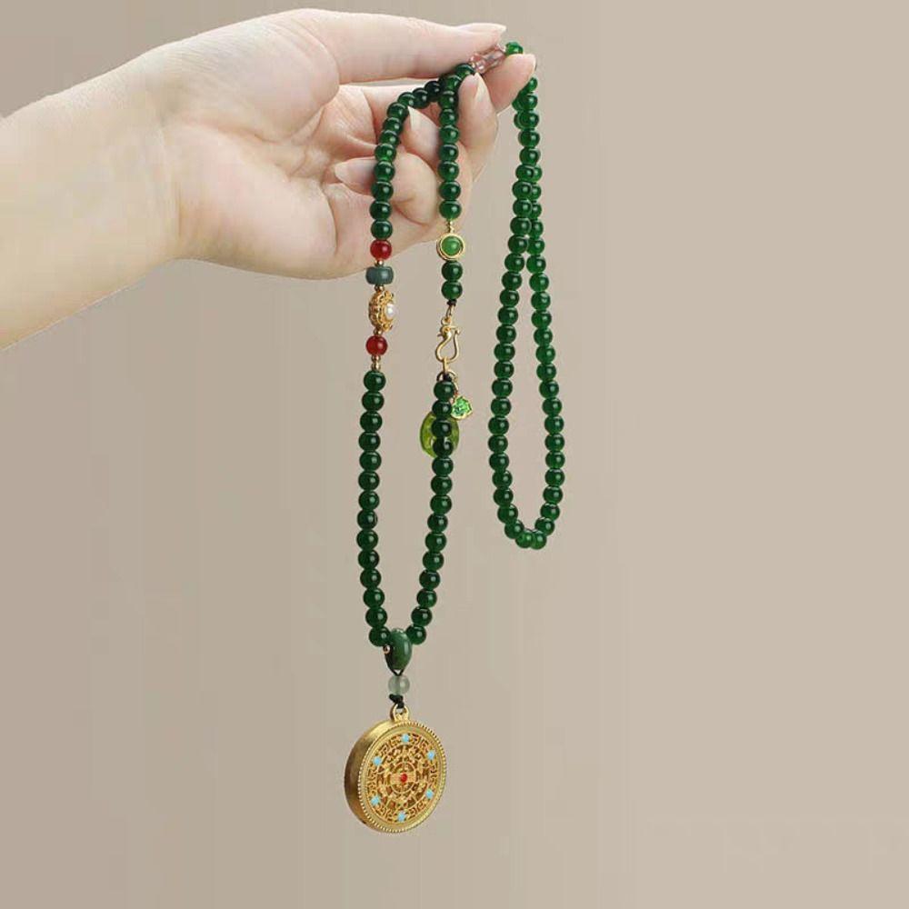 Lucky Bag Pearl Beaded Necklaces Exquisite Vintage Sweater Chain  Cheongsam