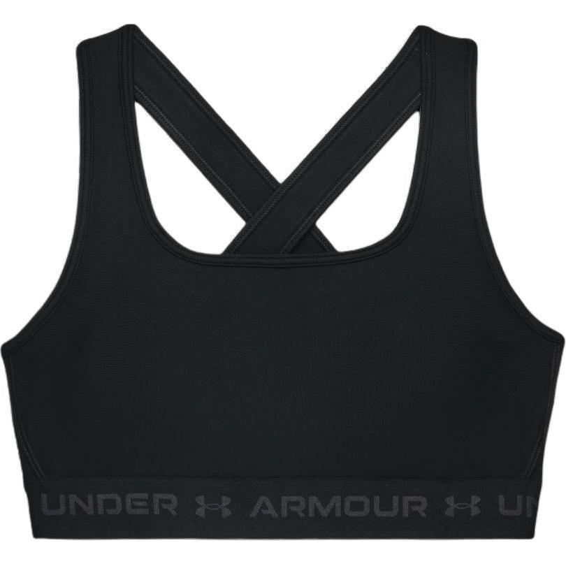 (WMNS) Under Armour Crossback Mid Sports Bra Asia Sizing Black Jet Gray Women s 1361034-001 S