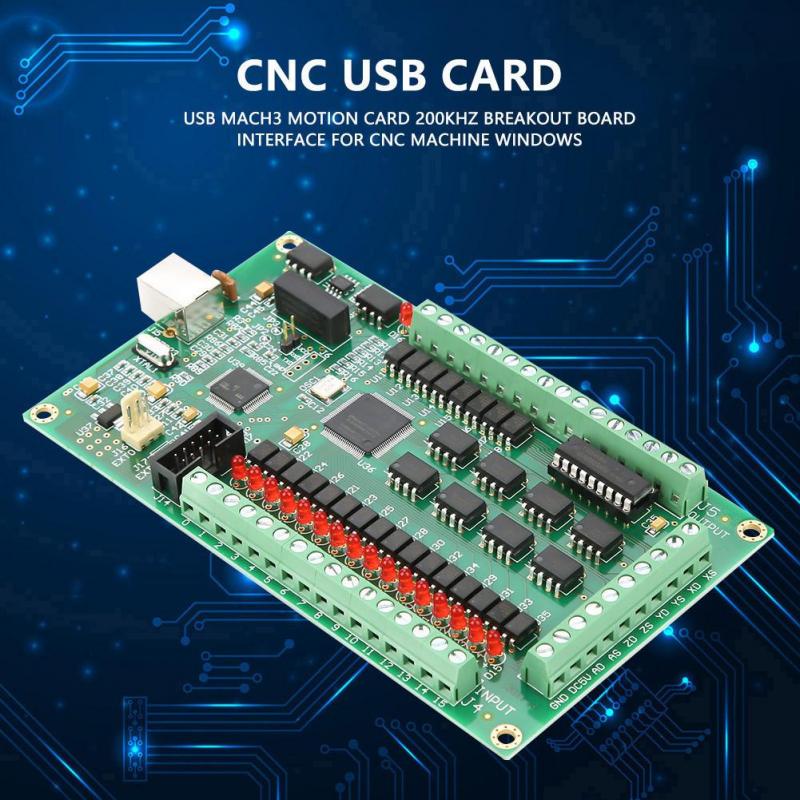 3 Axis USB Mach3 Motion Card 200KHz Board Interface CNC Control Machine Windows