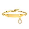 Bracelet Personnalisé au Nom Avec Initiales pour Garçon Fille, Gravure Gratuite Date ID Bracelet de Poignet Cadeau d'Anniversaire