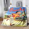 Pinocchio Flanell-Kuscheldecke, Klassischer Zeichentrickpuppen-Charakterdruck Weiche Decke für Sofa Bett Heimdeko