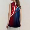 Womens Tank Top V Neck Basic Printed Casual Flowy Sleeveless Deep Side Cut Tops For Women