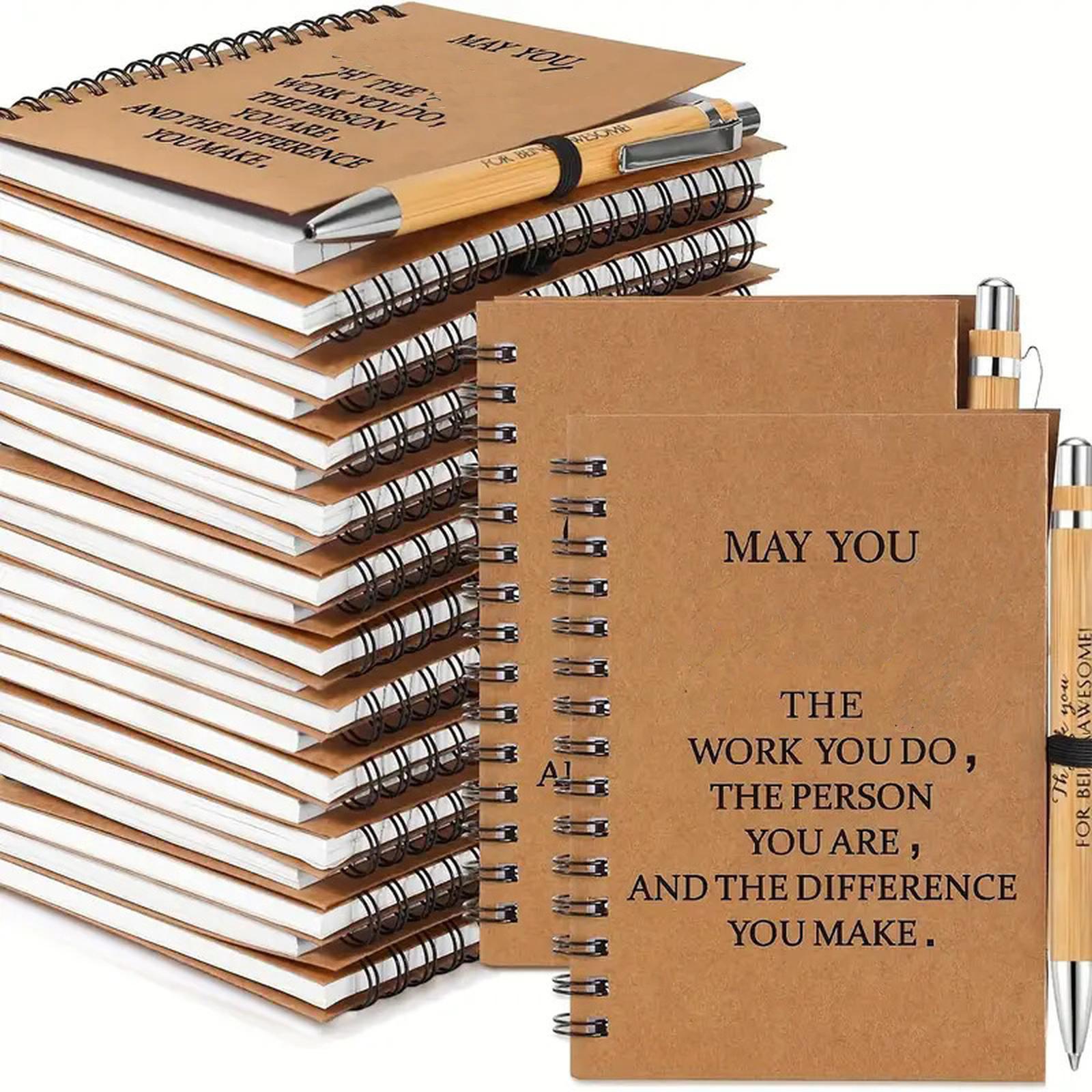 Eco-Friendly Ballpoint Pen & Inspirational Notebook Set one size