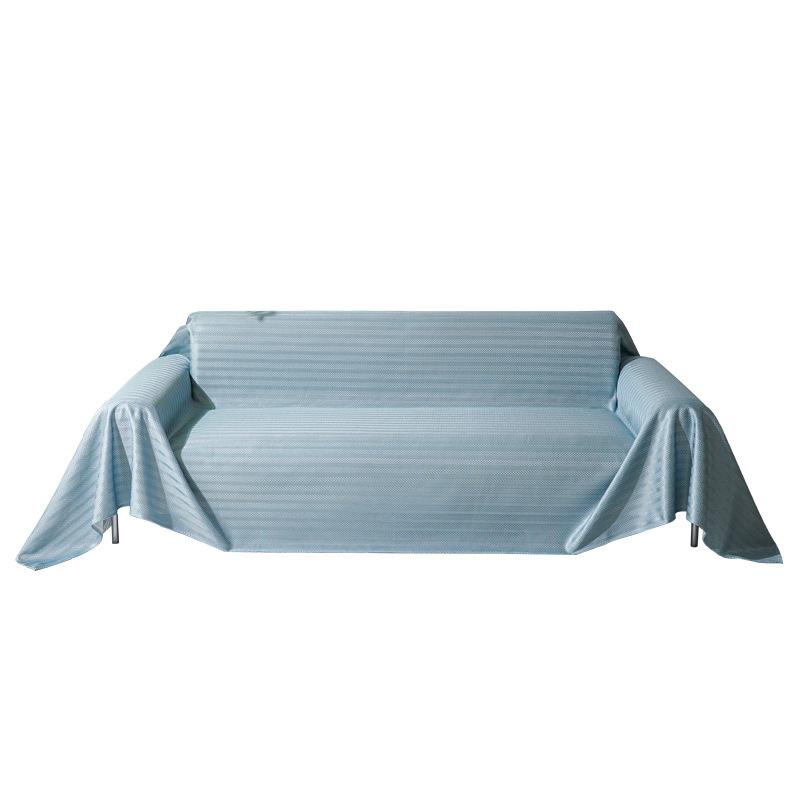 New Summer Cool Ice Silk Sofa Napkin One Piece Solid Color Sofa Napkin Machine Washable Anti Cat Scratching Sofa Cover Blanket