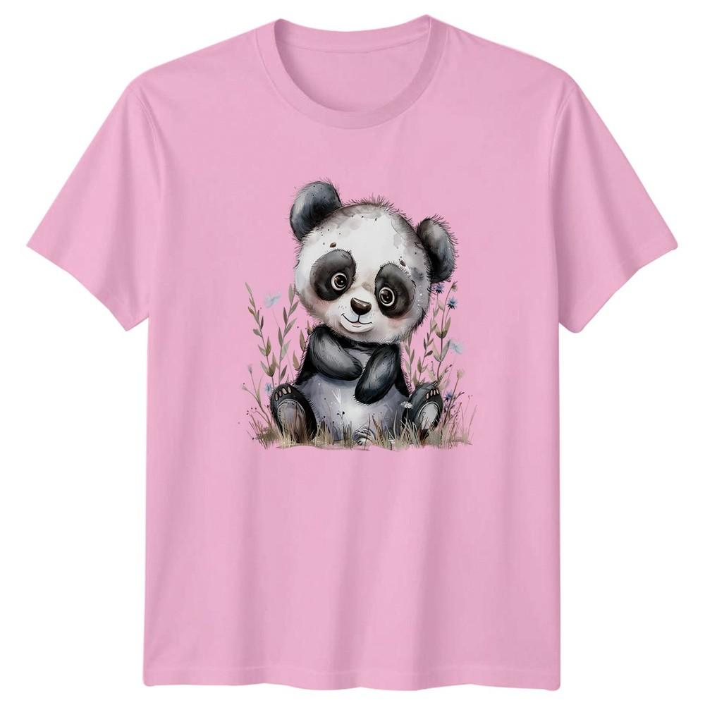 Baby Watercolor Panda Bear Sitting Unisexs TShirt Panda Animals Birthday