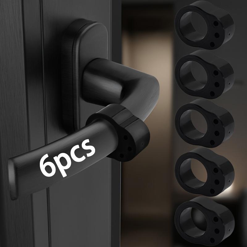 

6pcs Door Handle Head Wall Impact Protection Device Black Round Flexible Buffers Elastic Wall Protector Home Accessories